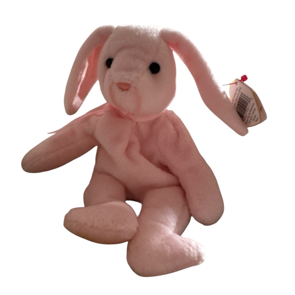 TY Beanie Baby Pink Plush Bunny Toy